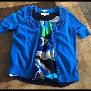 Topaz Blue/Green Tank and Sweater Set